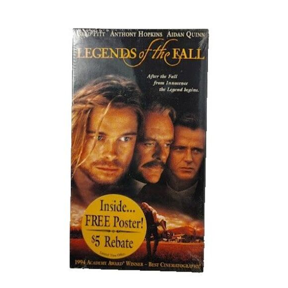 Legends of the Fall VHS 1995 Movie NEW Sealed with Poster Watermarks Brad Pitt - Picture 1 of 4